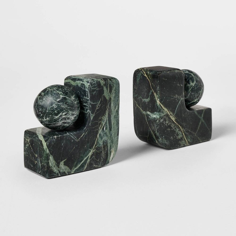 Green Marble Bookends Set - Threshold Studio McGee, Target